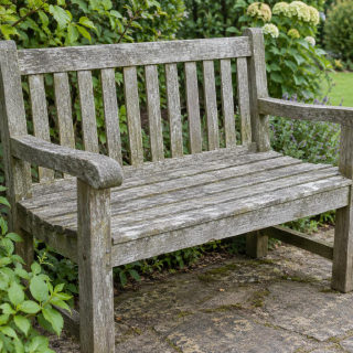 garden bench from the Omriss garden feature collection