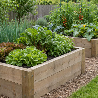 raised beds from the Omriss garden feature collection