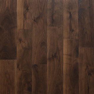 Walnut planks: Rich and grounding. Floors reference from the Omriss catalog
