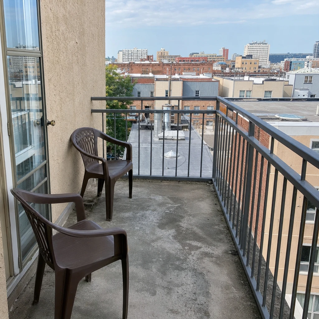urban balcony before the design transformation