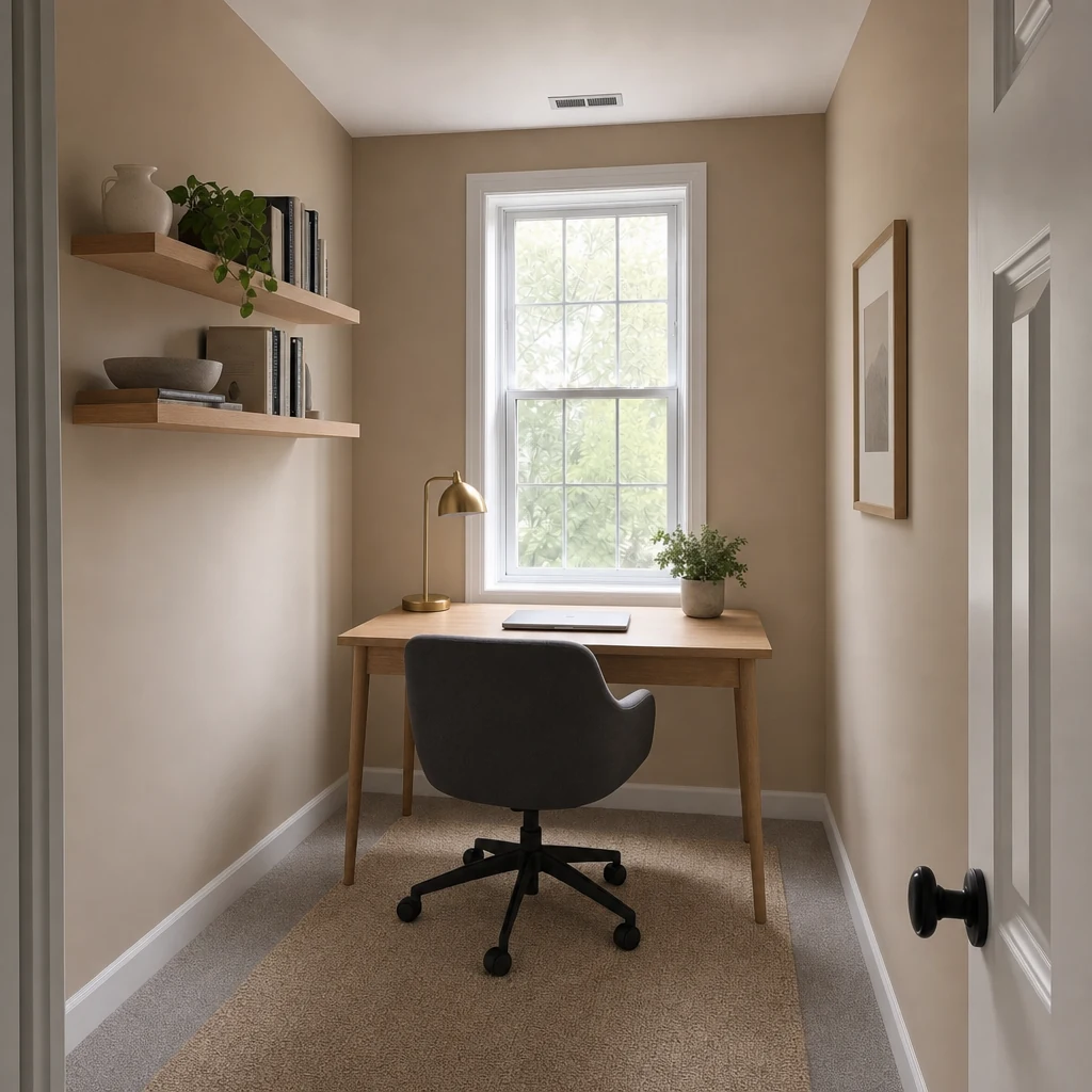 A spare room with a new purpose. Illustrative design concept.