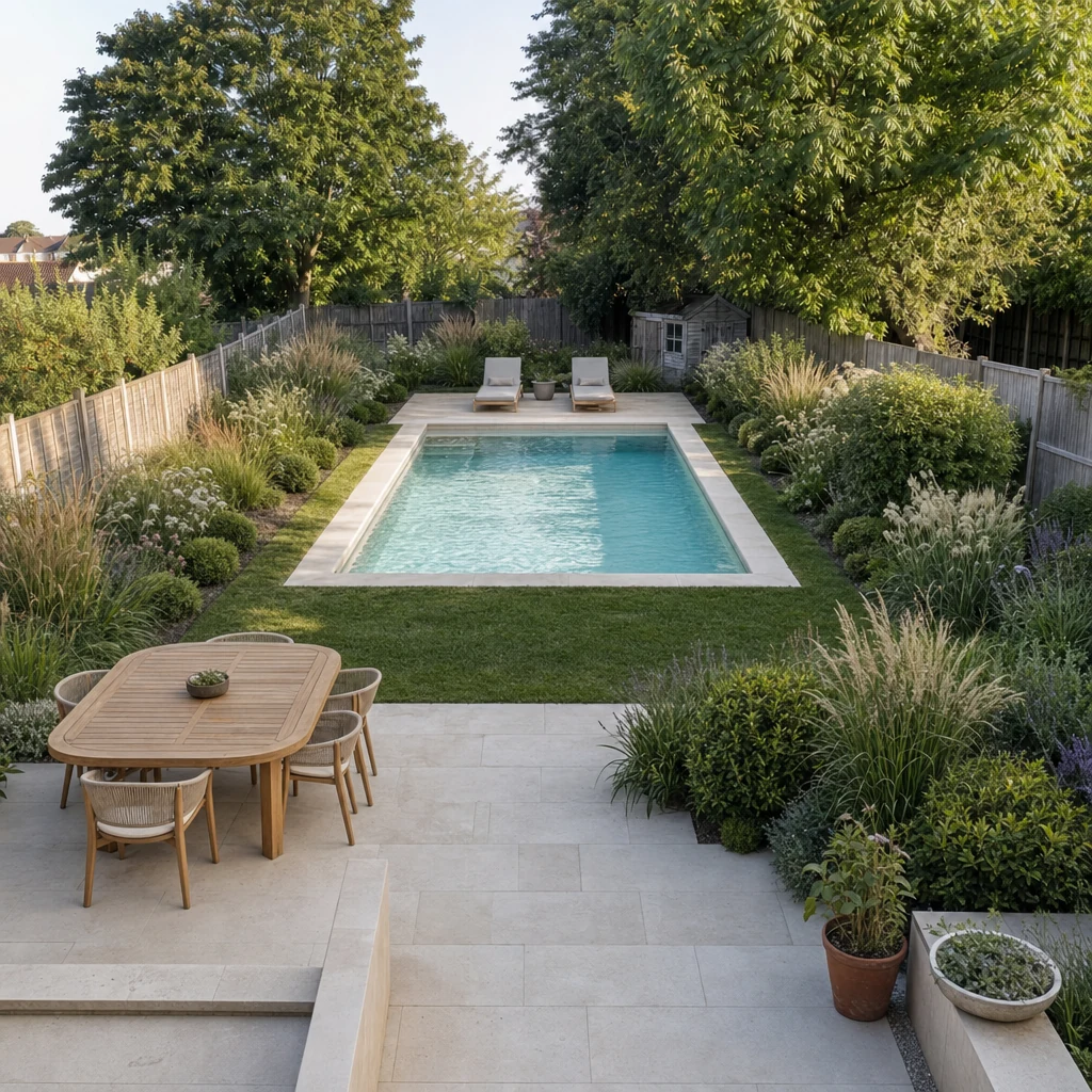 Could this garden become a pool retreat? Illustrative design concept.